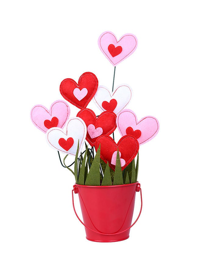 نيبمينينت أصيص زهور يحمل قلوباً بداخله متعدد الألوان 41 x 21سنتيمتر