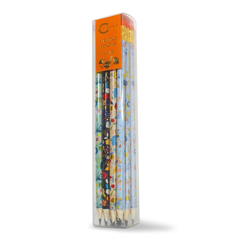 Channie's Number 2 Floral Pencil Set, Colorful Pencils with Cute Floral Design for Sketching, Writing, or Drawing, Pack of 12 Pre-Sharpened Flower Pencils for Girls and Women - Image 1