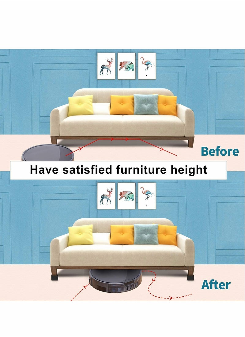 Generic Furniture Risers, Steel Bed Risers, Lifts Height Desk or Sofa Lift , Non Slip Bottom Felt Pad, Heavy Duty Table, Sofa Riser Protect Floor（Square, 4Pack）  - Image 4