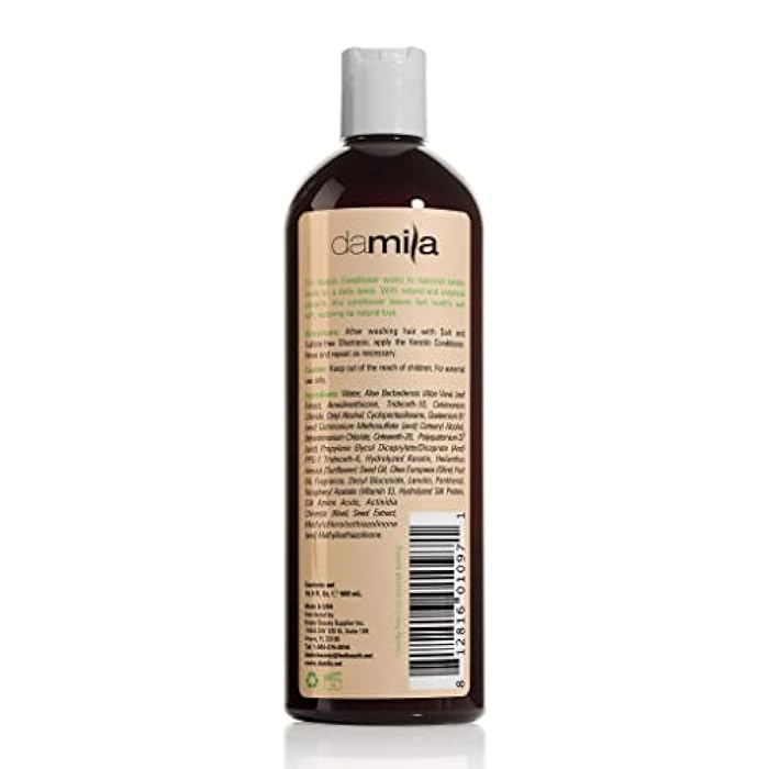 damila Nourishing Conditioner with Keratin & Aloe Vera - Perfect for Damaged, Frizzy, Curly, or Dry Hair (16.9 Fl Oz) - Image 2