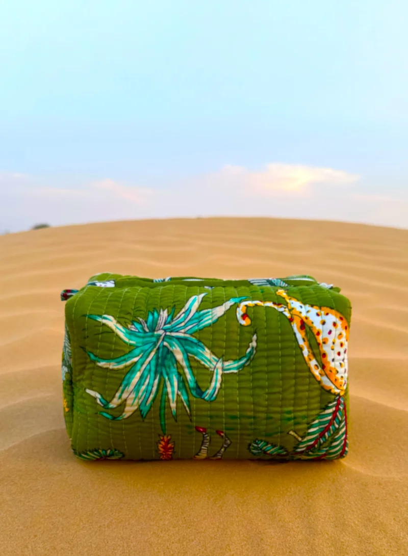 Tohfa Luxe TohfaLuxe Lushe Handmade Block Printed Pouch