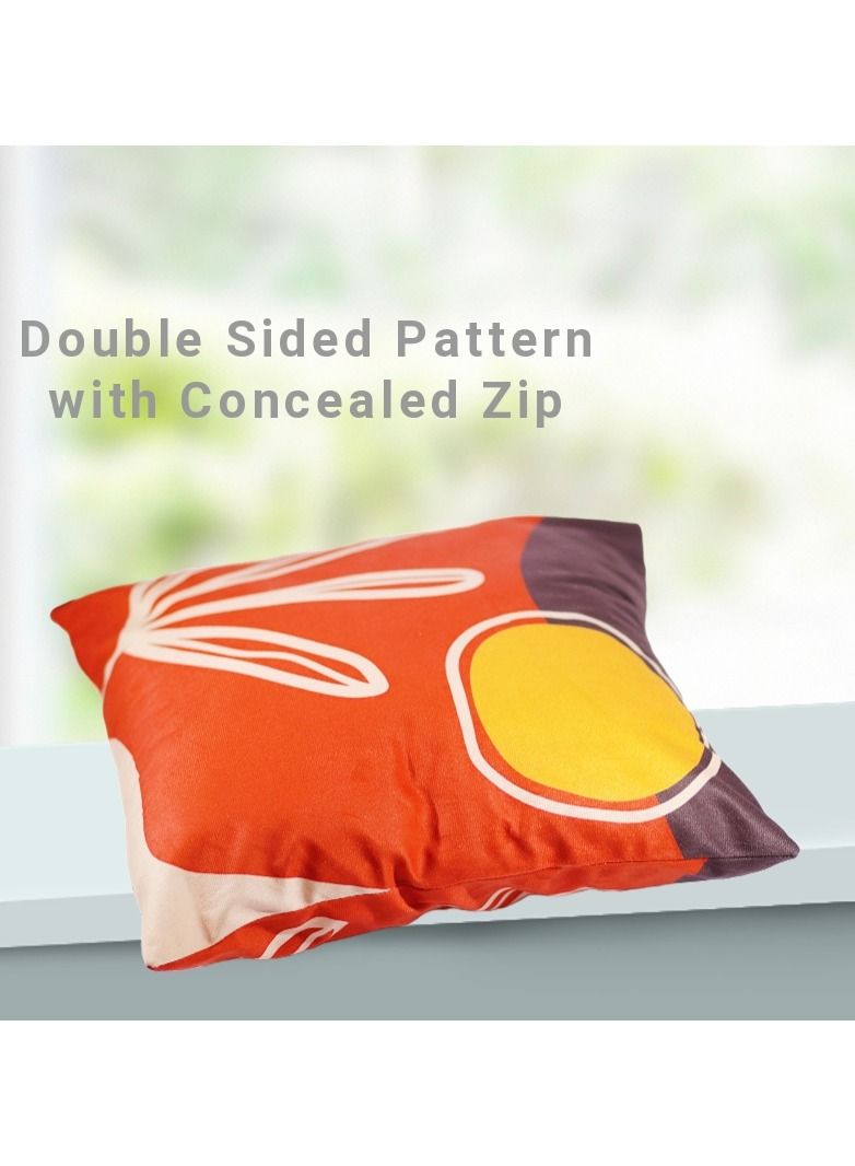 Mistyblue Modern Design Warm Red Pillow Cover Set 18x18 Inch, MISTYBLUE Home Decorative Throw Pillow Cases, Short Plush Velvet Fabric, Set of 4 Pieces, 45x45cm Square Cushion Case for Sofa Couch - Image 3