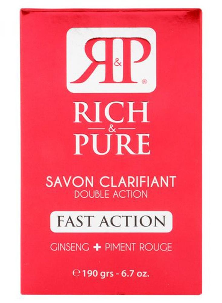 Rich & Pure Double Active Clarifying Soap Fast Action 190g - Image 1