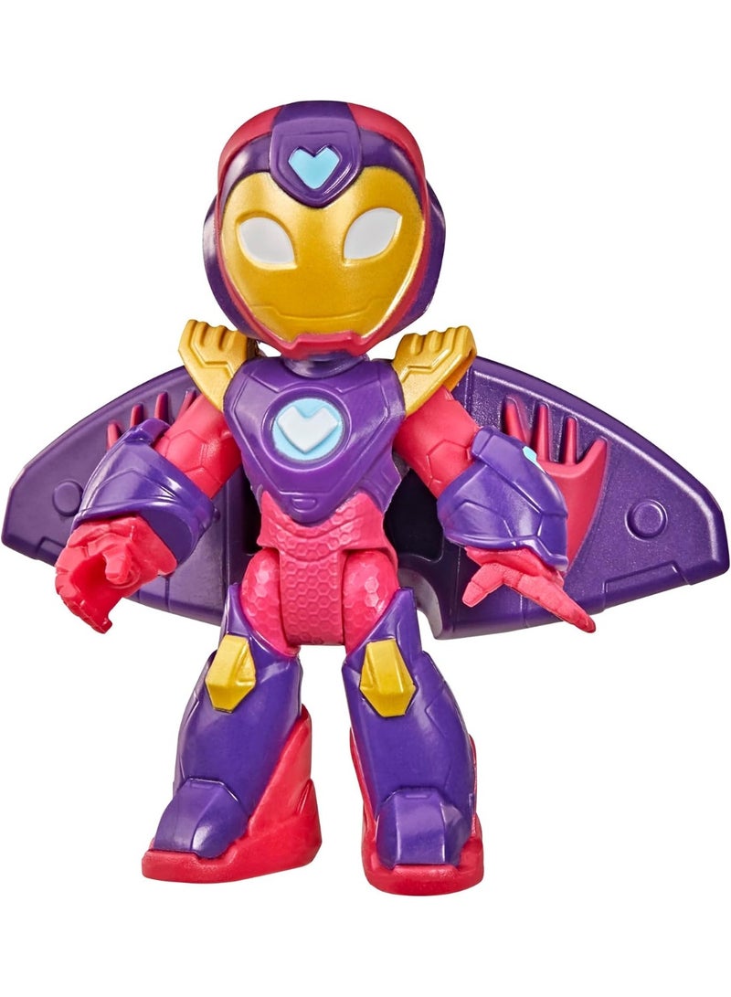 Marvel Iron Man and His Awesome Friends Ironheart Action Figure Toy with Accessory, 3-Inch - Image 1
