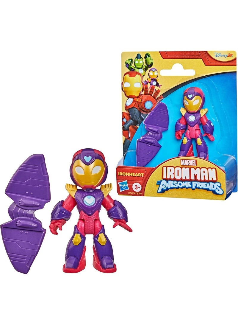 Marvel Iron Man and His Awesome Friends Ironheart Action Figure Toy with Accessory, 3-Inch - Image 3
