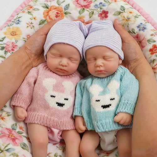 Miaio 12 Reborn Baby Dolls Twins Micro Preemie Full Body Silicone Baby Doll Lulu Lifelike Mini Reborn Doll Surprice Children AntiStress My Melody - Image 5