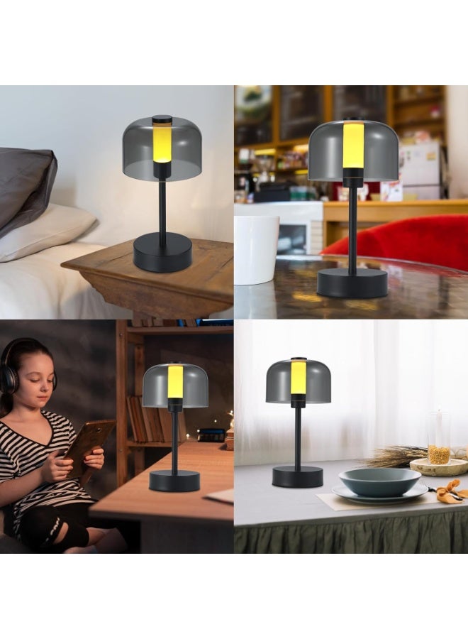 HIAS Effortless Glow Rechargeable LED Table Lamp – Touch Sensor Cordless Desk Light with 3 Brightness Levels, Warm White & Neutral Light, USB/Battery Operated Portable Night Lamp for Bedroom, Bedside, Office, Restaurant, Hotel & Bar Decor (Brown) - Image 5