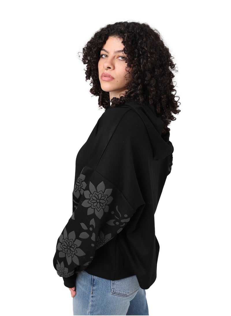 ASTK Relaxed Hoodie With Sleeves Print  - Image 2