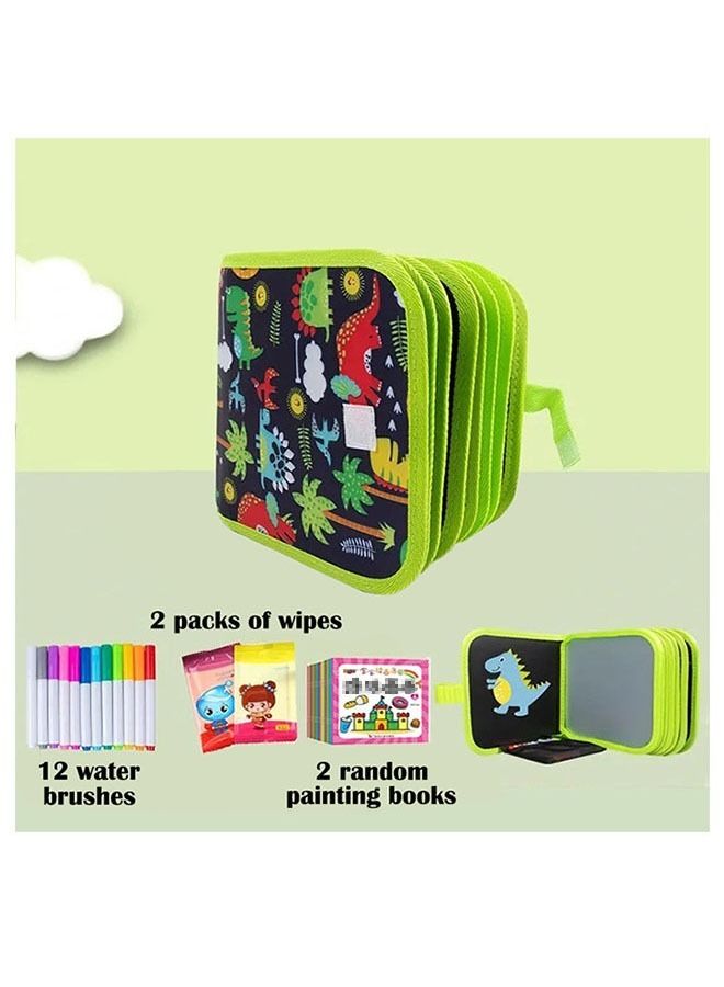 ZCM-HAPPY Kids Drawing Board Educational Drawing Blackboard Doodle Board Reusable 12 Pens - Image 1