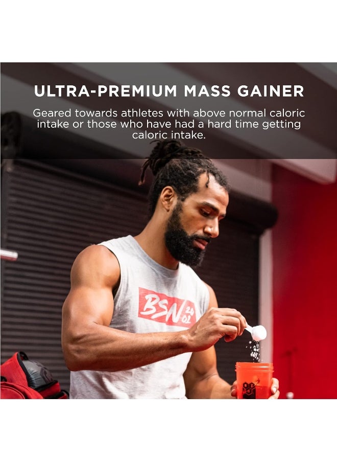BSN - True-Mass Weight Gainer Muscle Mass Gainer Protein Powder Strawberry Milkshake 10.25 Pound - Image 1