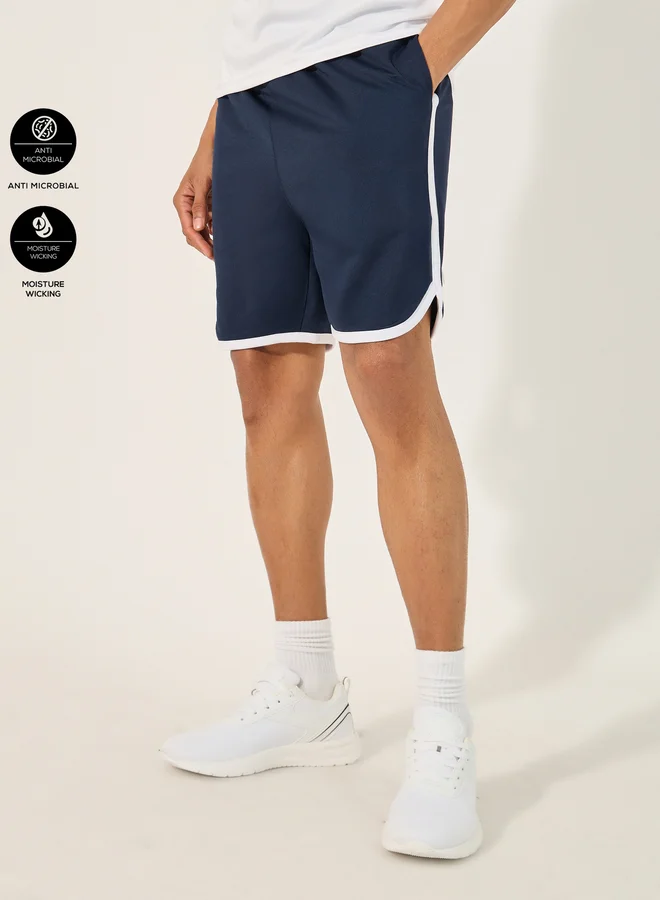 Styli Styli Regular Fit Mesh 7-Inch Cycling Shorts with Contrast Trim