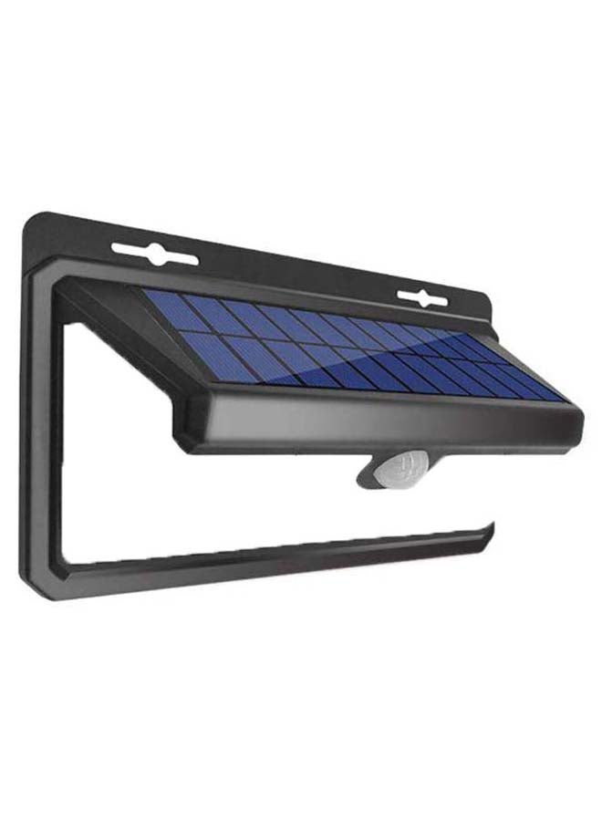 مصباح LED جداري بجهاز استشعار لحركة جسم الإنسان يعمل بالطاقة الشمسية أسود/ أبيض