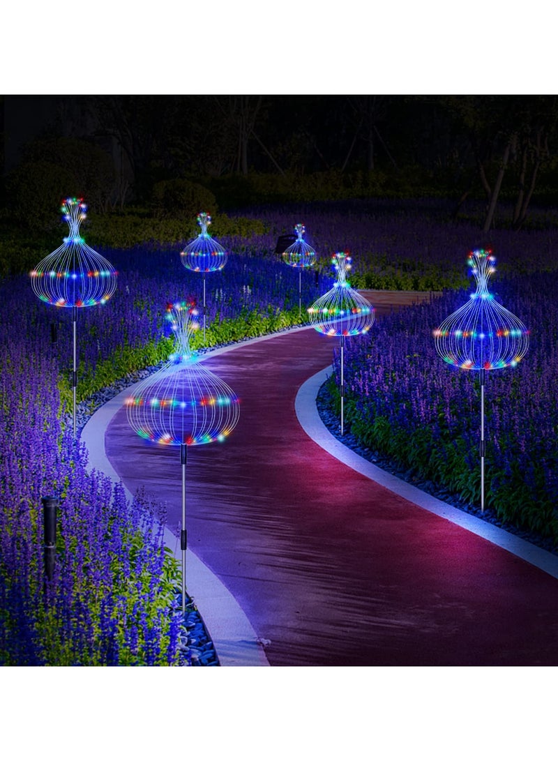 SYOSI Solar Garden Lights Outdoor, 5 Pack 600 Led Solar Firework Lights Waterproof with Remote Control 8 Mode, Multicolor Solar Gypsophila String Lights for Pathway Backyard Wedding  [Energy Class A+++] - Image 3
