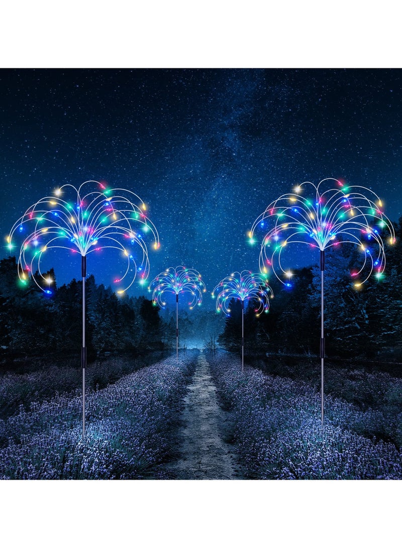 SYOSI Solar Garden Lights Outdoor, 5 Pack 600 Led Solar Firework Lights Waterproof with Remote Control 8 Mode, Multicolor Solar Gypsophila String Lights for Pathway Backyard Wedding  [Energy Class A+++] - Image 2