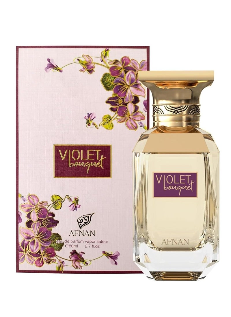 Afnan Violet Bouquet  Eau de Parfum for women , 80 ML  - Image 3