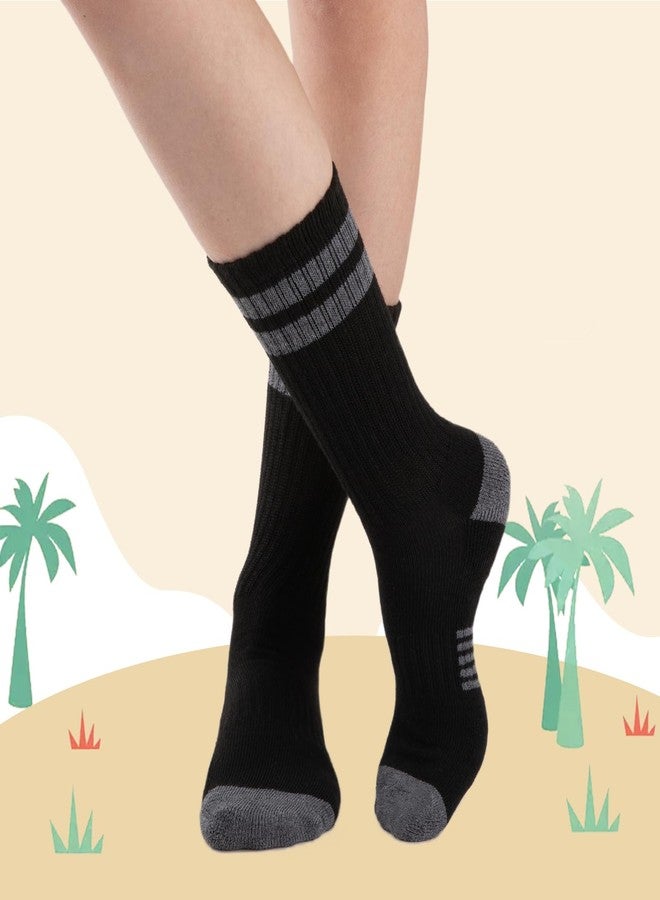 Comfoex 10 Pairs Boys Crew Long Athletic Socks for 4-6 6-8 8-10 Years Old Kids - Calf Sports Half Cushioned - Image 2