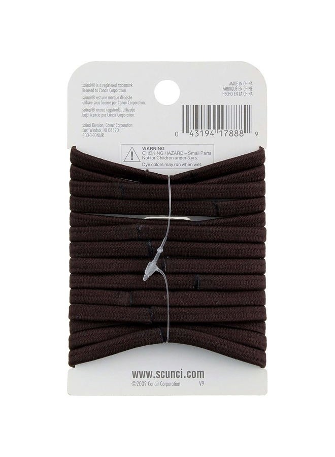 Scunci No-Damage Comfortable Black Hair Ties, Flat Design All-Day Hold, 14-Pieces per Pack (3-Packs) - Image 3