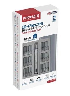 PROMATE Mini Screwdriver Set, Premium 31-in-1 Aluminum Alloy Precision Screwdriver Kit with 30 S2 Steel Bits, Anodic Oxidation, Magnetic Storage Box, Pop-up Case and Durable Construction for Electronics  - Image 2