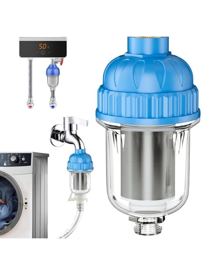 Arabest فلتر مياه الرواسب القابل لإعادة الاستخدام، جهاز غسل مسبق منزلي مع شبكة من الفولاذ المقاوم للصدأ 316 بقطر 40 ميكرون، يزيل الرواسب للحصول على مياه نظيفة، تنظيف سهل ومتانة - Image 1