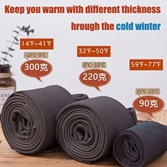 Women's Fleece Lined Thermal Pantyhose Translucent Opaque High Waisted Warm Sheer Tight, Thick - Image 3