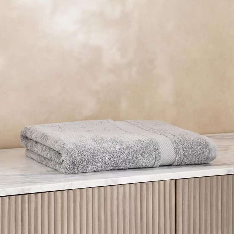 Pan Home منشفة استحمام قطنية فاخرة رمادية 90x150 سم - Image 4