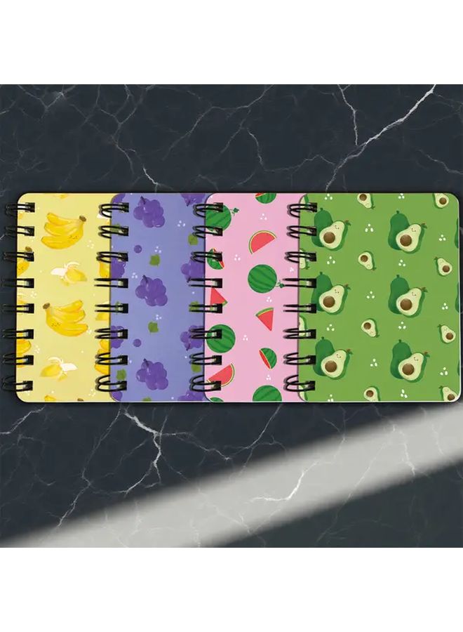 Pink Cute Fruit Themed Spiral Notebook 80 Sheets Mini Journal With Lines For Travel Diary - Image 4