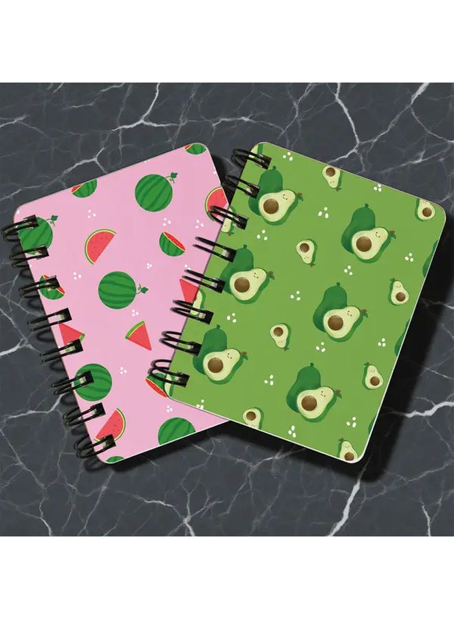 Pink Cute Fruit Themed Spiral Notebook 80 Sheets Mini Journal With Lines For Travel Diary - Image 5