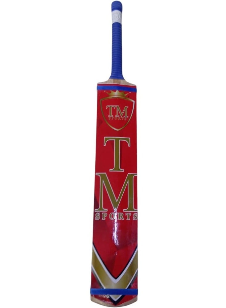 مضرب كريكيت إصدار تيمور ميرزا ​​لكرة التنس وكرة الكريكيت الشريطية مع غطاء - للمحترفين مع غطاء