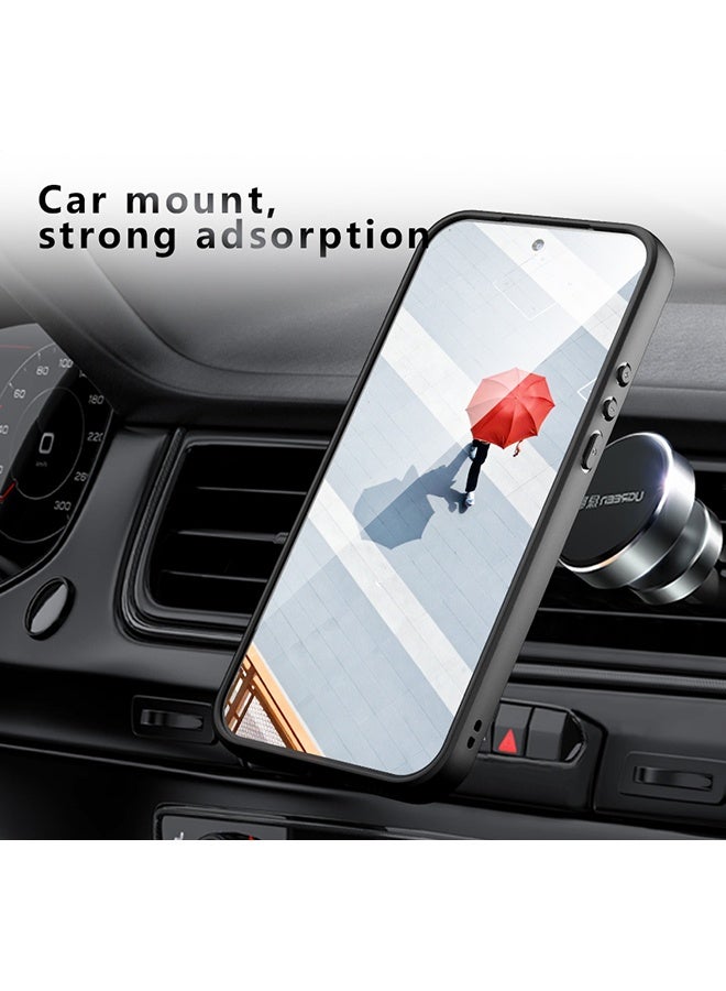 Magnetic Case for Xiaomi 17 Ultra 5G, Frosted Translucent Back Protective Slim Phone Cover, Anti-Fingerprints, Anti-Fall Drop Protection, Shockproof Case for Xiaomi 17 Ultra 5G (Black) - Image 4