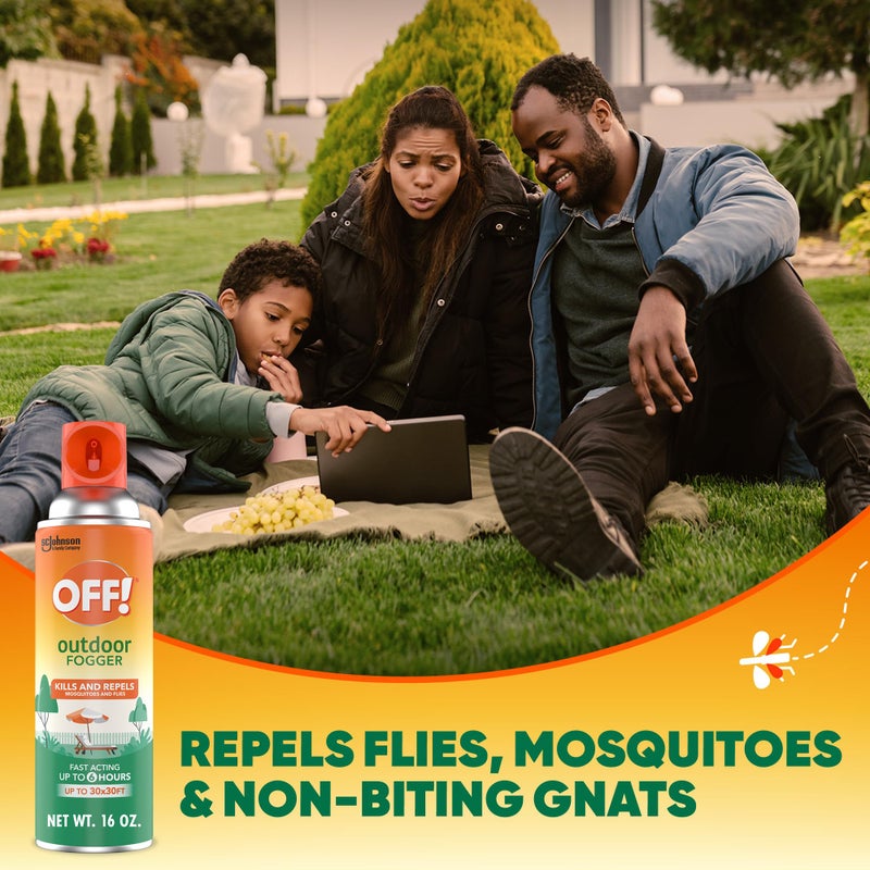 OFF! Outdoor Insect & Mosquito Repellent Fogger, Backyard Pretreat, Kills & Repels Insects in an up to 900 sq, ft, area, 16 oz (Pack of 2) - Image 2