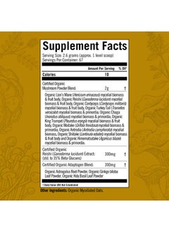 Om Mushroom Superfood Master Blend Mushroom Powder Supplement 6.2 Ounce 67 Servings 10 Mushroom Complex Lions Mane Chaga Cordyceps Reishi Extract Adaptogens For Vibrant Health Immune Support  - Image 4