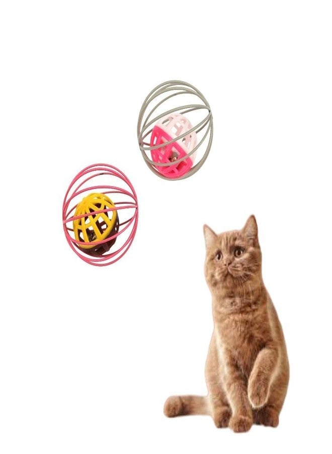 ChumsPet Interactive Cat Balls with Bell, Colorful Rolling Plastic Toys for Cats and Kittens (Pack of 1) - Image 2