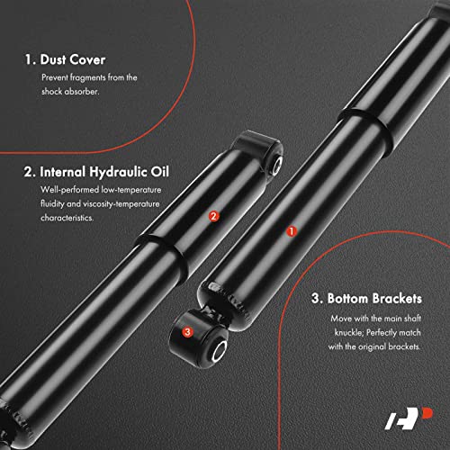 A-Premium Rear Shock Absorber Struts Compatible with Hyundai Elantra 2011-2016, Elantra GT 2013-2017, Veloster 2012-2015 & Kia Forte 2014-2018, Forte5 2014-2018, Rio 2012-2017 - Image 3