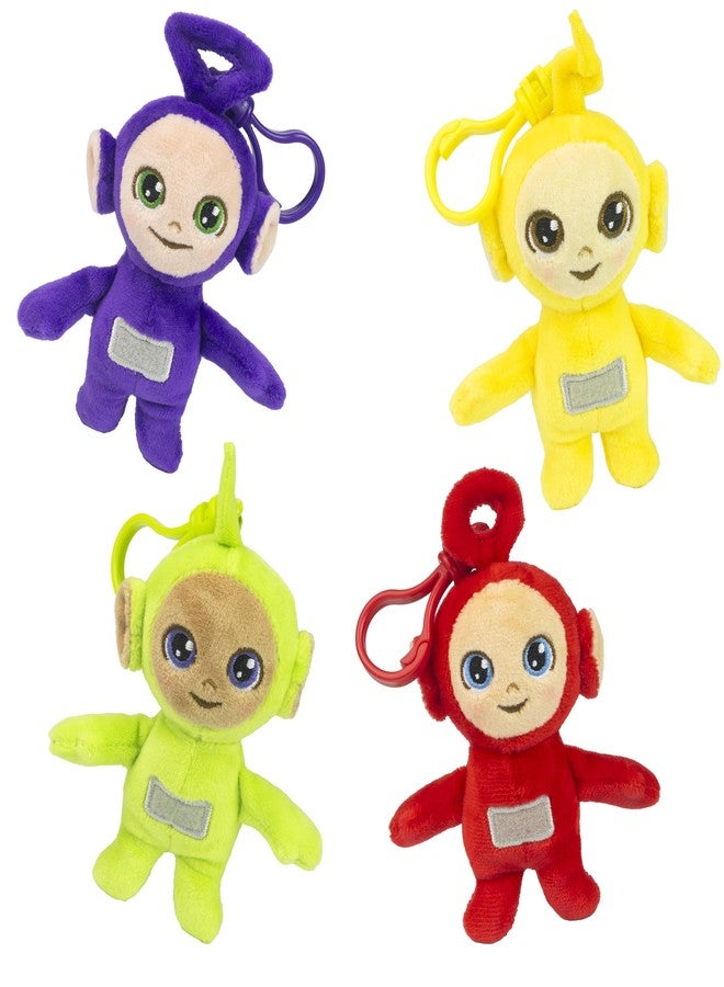 The Loyal Subjects Teletubbies 4-Pack Set with Tinky Winky, Dipsy, Po, Laa Laa 4-inch Plush Clip-Ons - Image 2