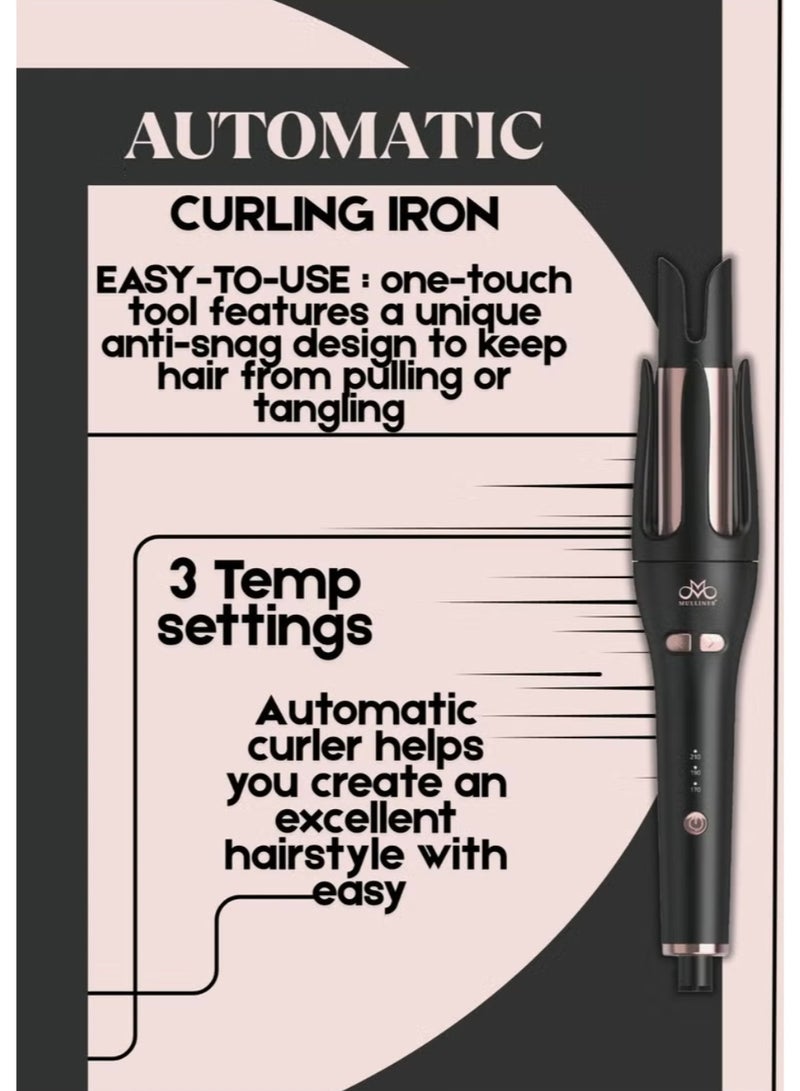 Mulliner Fast Heat-Up 32mm Automatic Hair Curler with 3 Adjustable Temperature, UK Plug ML-8014 - Image 2