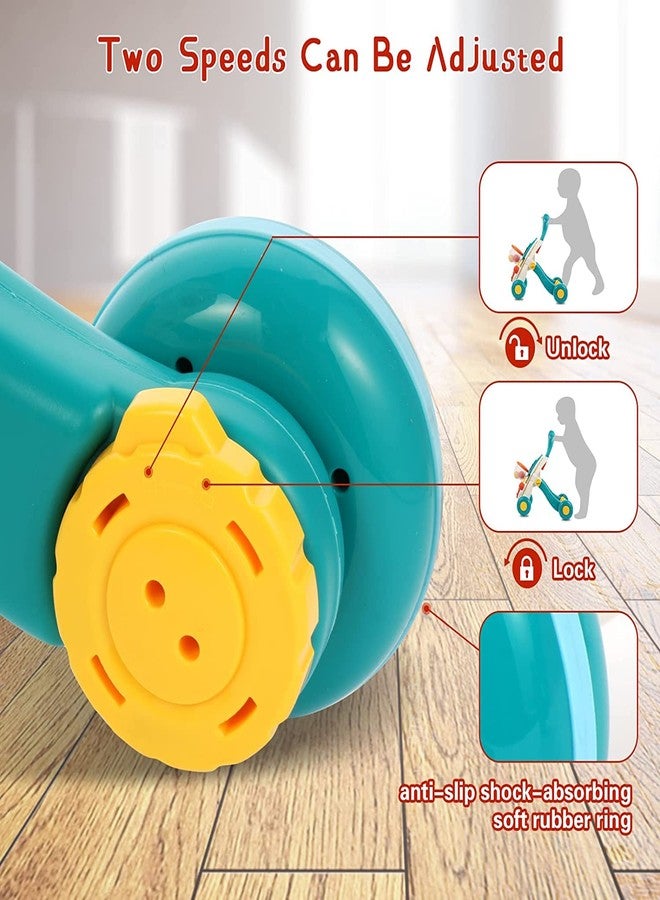 Sisliya Baby Sit to Stand Learning Walkers & Activity Table, 2 in 1 Early Education Activity Center, Cute Seals Crab Musical Toys Balls for Toddlers Infant Boy Girl 9-18 Months - Image 4