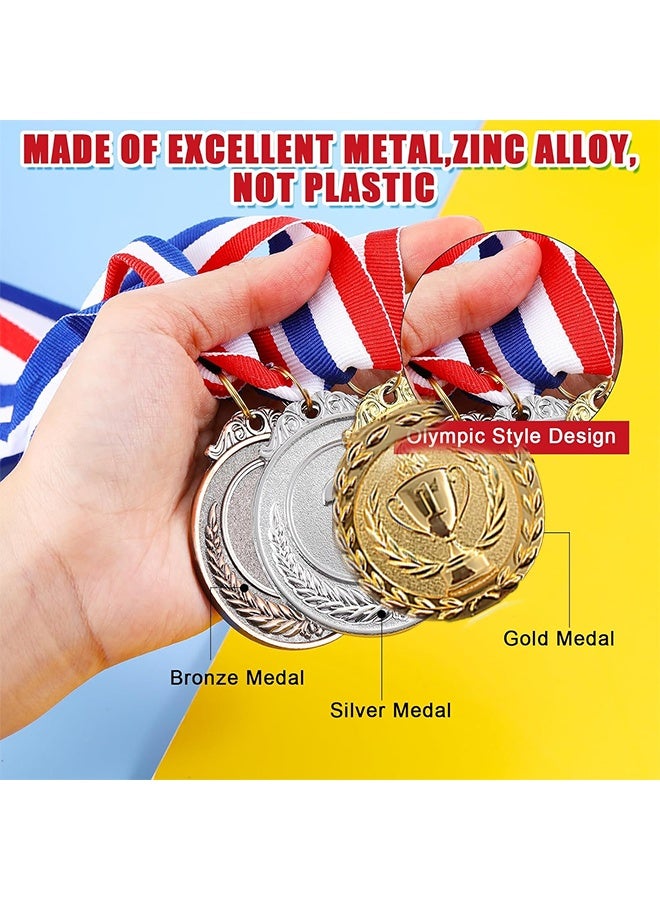 Quantum 6 PCS Number Medal, Gold Silver Bronze Award Medals with Ribbon, Award Medals for Competitions, Games and Parties - Image 3