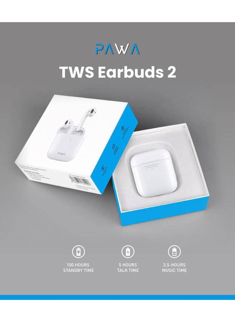 Pawa - Bawa TWS Wireless Bluetooth In-Ear Headphones White - Image 1