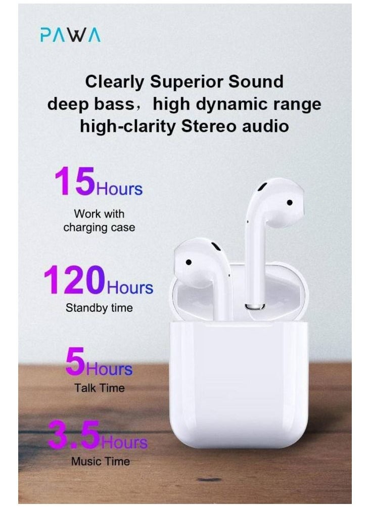Pawa - Bawa TWS Wireless Bluetooth In-Ear Headphones White - Image 1