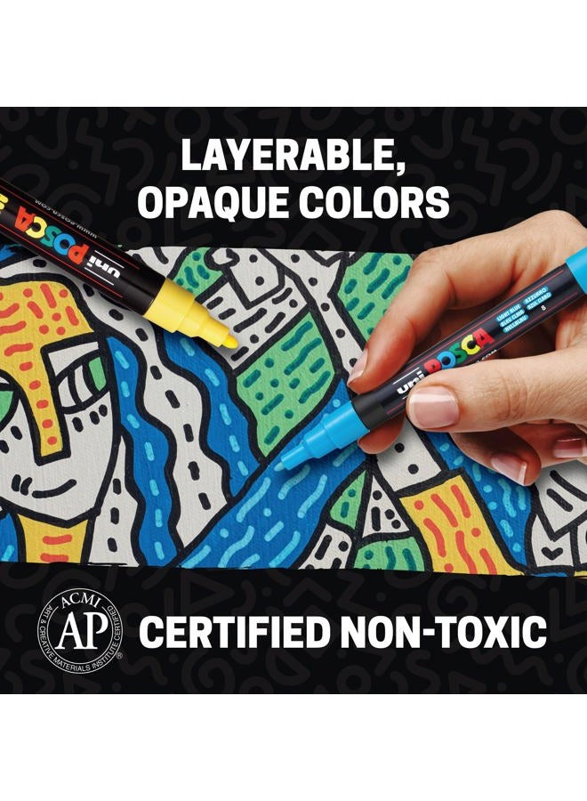 Uni Posca Acrylic Paint Marker Set, Fine - Image 4