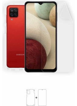 Wrapsol Galaxy A12 Full Body Screen Protector Front Back Side Impact Absorbing Polyurethane Film  - Image 1