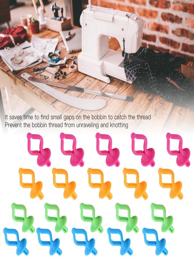 Zerodis Silicone Bobbin Clamp, 40Pcs Bobbin Holder Clamp Thread Control Clamp Reusable Sewing Tools Sewing Embroidery - Image 2