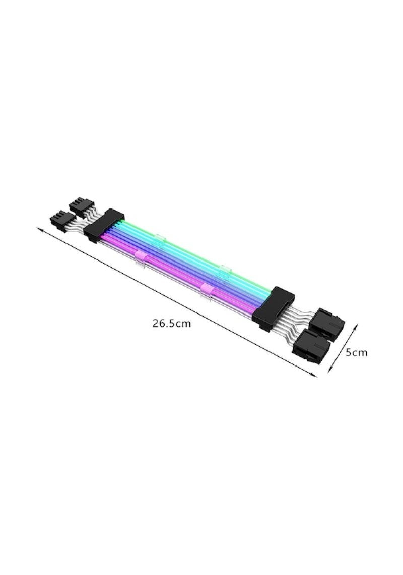 SARGB Shenguang Synchronous Motherboard 2 * 8P Adapter Cable 2 * 8P ARGB Light Emitting Extension Cable - Image 4