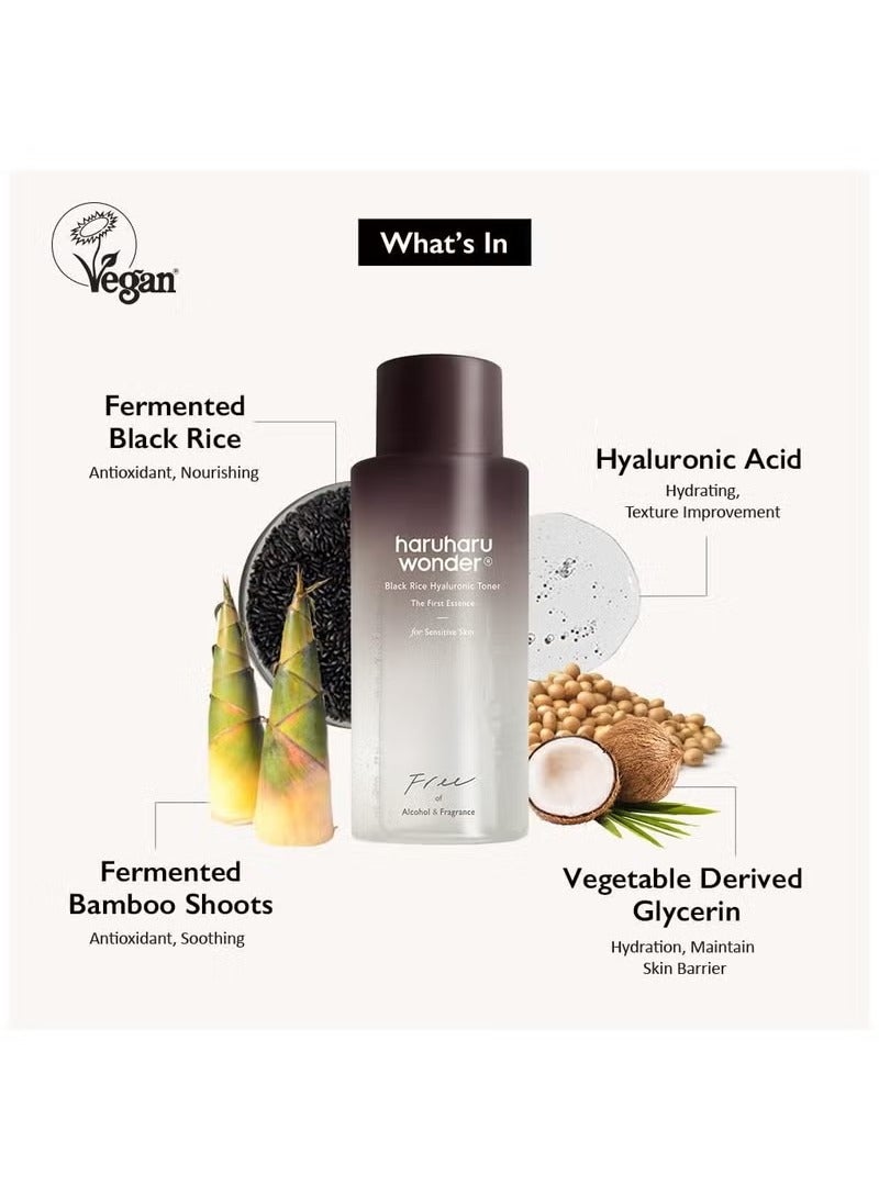 haruharu Wonder wonder Black Rice Hyaluronic Toner Free of Alcohol Fragrance (150ml) - Image 2