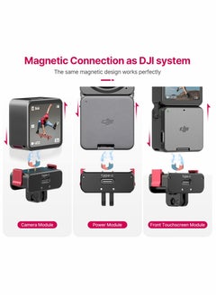 Y&D Charging Tripod Adapter for DJI Action 2, Fast Magnetic Charger Base, 1/4 Interface Connect to Selfie Stick, Vlogging Accessories 2 Power Combo or Dual-Screen  - Image 3
