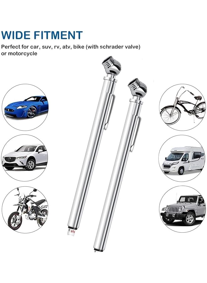 joyzzz Pencil Tire Pressure Gauges, 2 Pack 50 Psi Air Pressure Gauge For Tires, Tire Pressure Gauge With Stainless Steel Body And Metal Made Nozzle, Digital Tire Pressure Gauge Suitable For Most Cars - Image 5