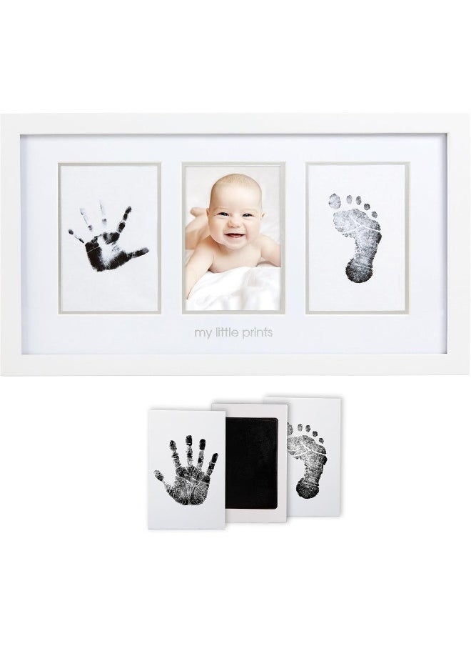 pearhead - Pearhead Babyprints Newborn Handprint and Footprint Photo Frame with Clean-Touch Ink Pad - Image 1