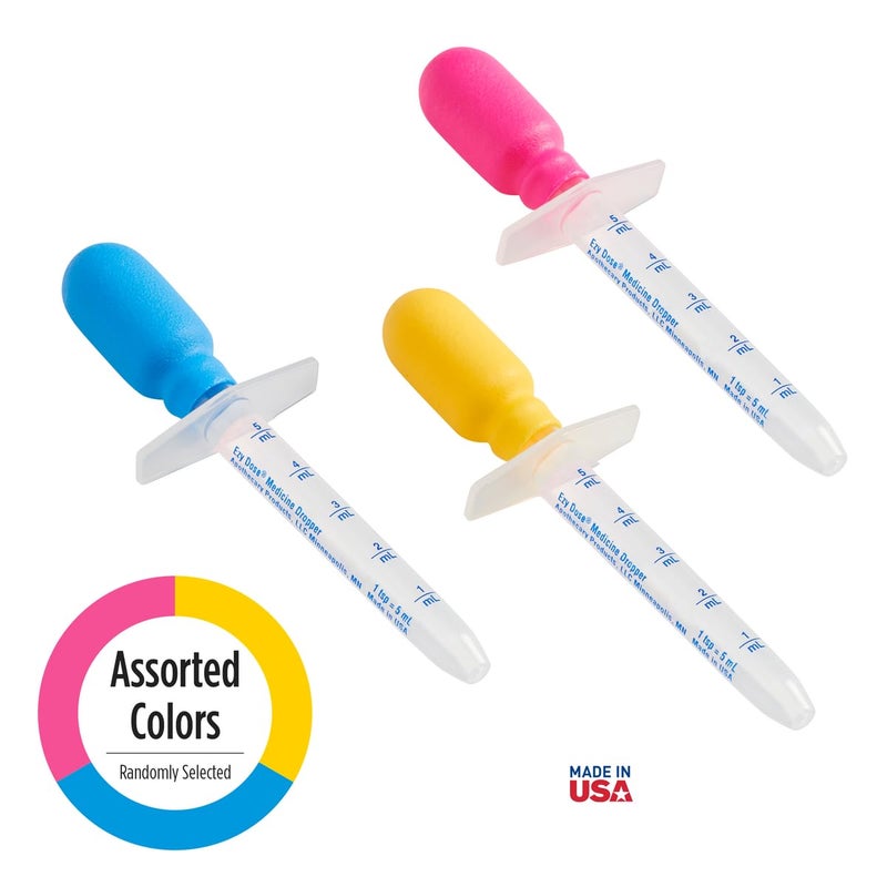 EZY DOSE Kids Baby Oral Syringe & Dispenser Calibrated for Liquid Medicine, Reduce Mess, Easy Way to Orally Administer Medication, 5 mL/1 TSP, Color May Vary, BPA Free - Image 4