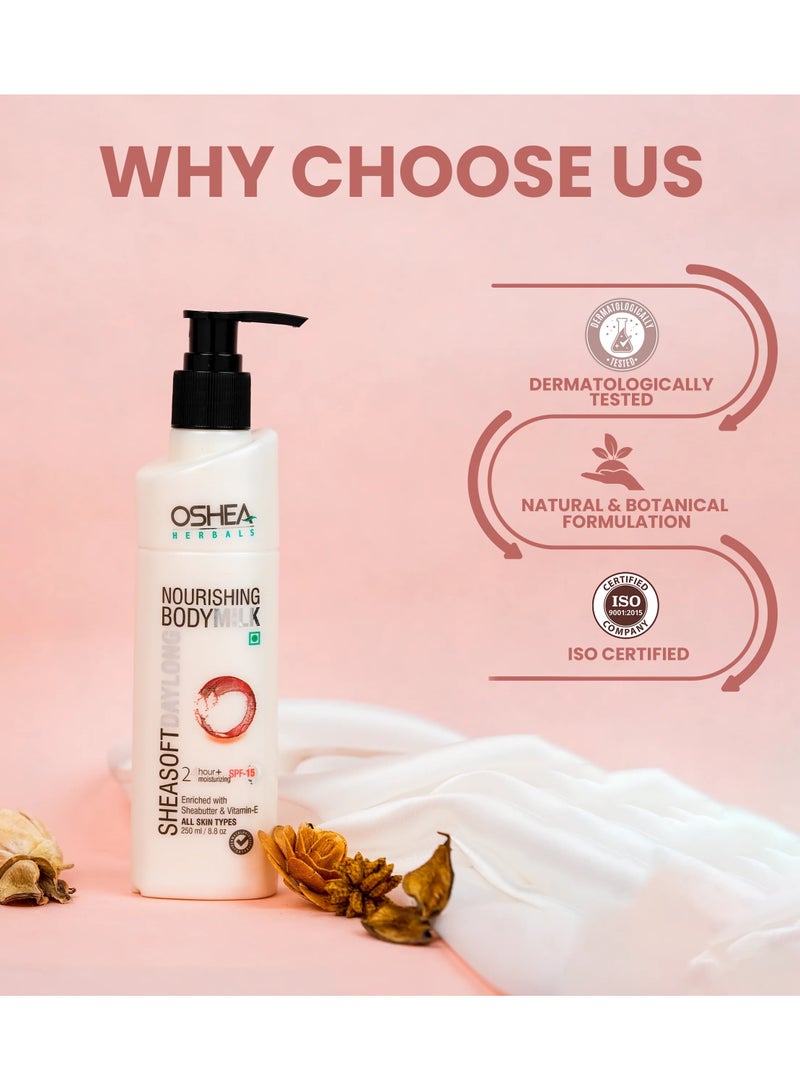 OSHEA Herbals Sheasoft Day Long Nourishing Body Milk Lotion 250 ml - Image 4