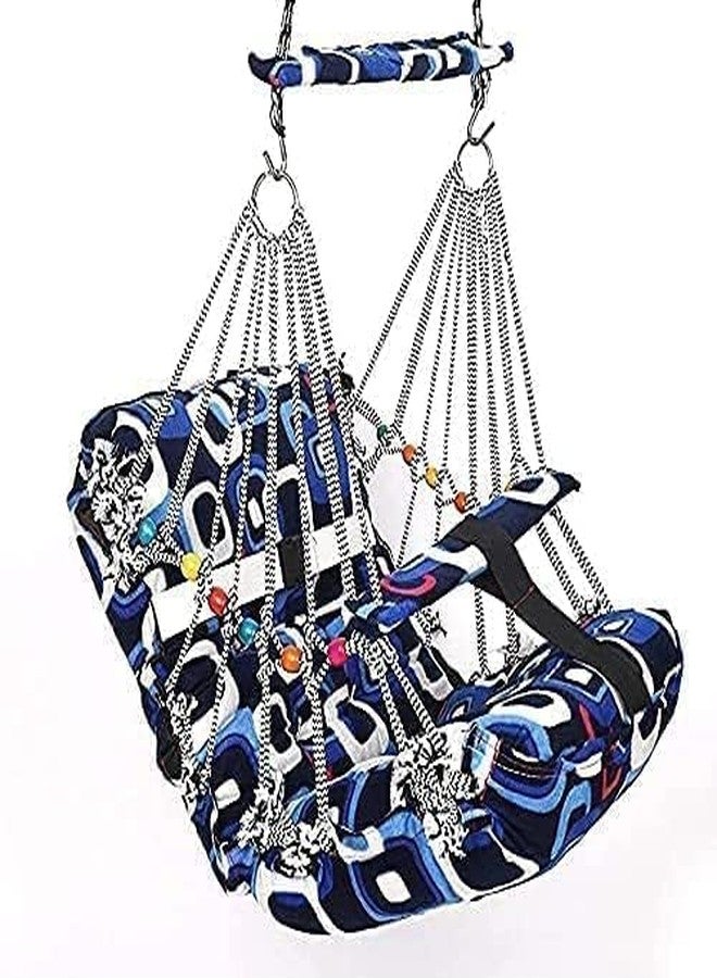 Kesrinplus Baby Swing Jhula for Kids 6 Months to 5 Years - Foldable Washable Cotton Seat with Safety Belt - Indoor Outdoor Hanging Swing Chair for Home Garden Balcony 40 cm Wide Up to 25 kg - Image 2